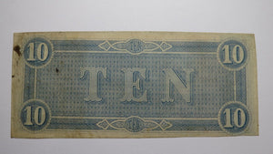 $10 1864 Richmond Virginia VA Confederate Currency Bank Note Bill T68 Very Fine