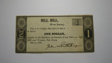Load image into Gallery viewer, $1 1837 Mill Hill New Jersey NJ Trenton John Whittaker Obsolete Currency Note