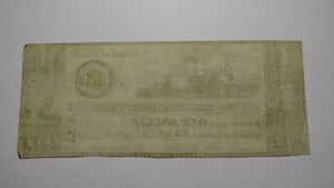 $1 1839 Calais Maine ME Obsolete Currency Bank Note Bill! Washington County Bank