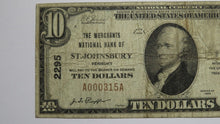 Load image into Gallery viewer, $10 1929 Saint Johnsbury Vermont VT National Currency Bank Note Bill #2295 St.