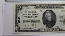 Load image into Gallery viewer, $20 1929 Vicksburg Mississippi MS National Currency Bank Note Bill Ch #3258 VF35