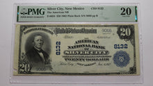 Load image into Gallery viewer, $20 1902 Silver City New Mexico National Currency Bank Note Bill #8132 PMG VF20