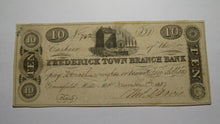 Load image into Gallery viewer, $10 1837 Greenfield Mills Maryland MD Obsolete Currency Bank Note Bill Frederick