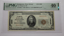 Load image into Gallery viewer, $20 1929 Bridgeton New Jersey NJ National Currency Bank Note Bill #2999 XF40 PMG