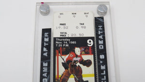 November 14, 1985 Philadelphia Flyers Lindbergh Memorial Game Hockey Ticket Stub