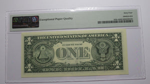 $1 2003 Repeater Serial Number Federal Reserve Currency Bank Note Bill PMG UNC64