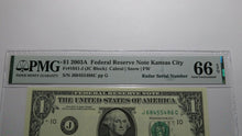 Load image into Gallery viewer, $1 2003 Radar Serial Number Federal Reserve Currency Bank Note Bill PMG UNC66EPQ
