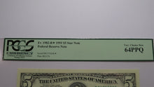 Load image into Gallery viewer, $5 1993 Federal Reserve Star Note Currency Bank Note Bill Choice New 64PPQ PCGS