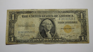 $1 1935-A North Africa Silver Certificate Yellow Seal WWII Emergency Issue Bill