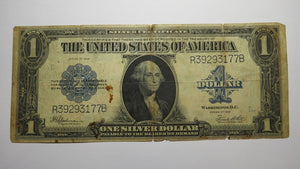 $1 1923 Silver Certificate Large Bank Note Bill Blue Seal One Dollar G-VG