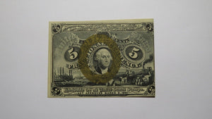 1863 $.05 Second Issue Fractional Currency Obsolete Bank Note Bill 2nd XF++
