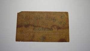 $.05 1863 Milledgeville Georgia GA Obsolete Currency Bank Note Bill! State of GA