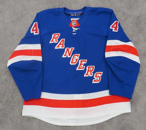 2017-18 Neal Pionk New York Rangers NHL Debut Game Used Worn Hockey Jersey Jets
