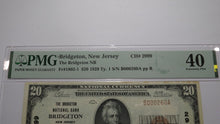 Load image into Gallery viewer, $20 1929 Bridgeton New Jersey NJ National Currency Bank Note Bill #2999 XF40 PMG