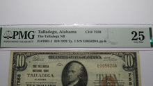 Load image into Gallery viewer, $10 1929 Talladega Alabama AL National Currency Bank Note Bill Ch #7558 VF25 PMG