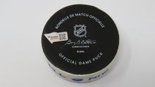 Load image into Gallery viewer, 2022-23 Minnesota Wild Vs. Toronto Maple Leafs Game Used Puck -NHL Tracker Puck