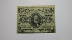 1863 $.05 Third Issue Fractional Currency Obsolete Bank Note Bill! 3rd XF!