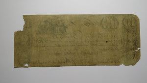 $10 1832 Richmond Virginia VA Obsolete Currency Bank Note Bill! Bank of Virginia