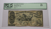 Load image into Gallery viewer, $5 1862 Baton Rouge Louisiana LA Obsolete Currency Bank Note Bill! PCGS F15