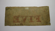 Load image into Gallery viewer, $5 1856 Tiverton Rhode Island RI Obsolete Currency Bank Note Bill! Tiverton Bank