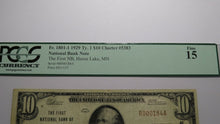 Load image into Gallery viewer, $10 1929 Heron Lake Minnesota MN National Currency Bank Note Bill #5383 F15 PCGS