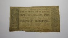 Load image into Gallery viewer, $.50 1862 Richmond Virginia Obsolete Currency Bank Note Bill City of Richmond