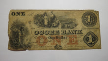 Load image into Gallery viewer, $1 1859 Ocoee Tennessee TN Obsolete Currency Bank Note Bill! Ocoee Bank of TN