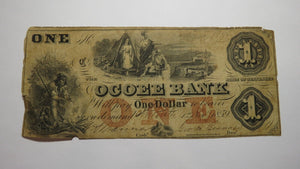 $1 1859 Ocoee Tennessee TN Obsolete Currency Bank Note Bill! Ocoee Bank of TN