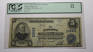 $5 1902 Bogota New Jersey NJ National Currency Bank Note Bill! #11543 FINE PCGS!