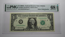 Load image into Gallery viewer, $1 2003 Radar Serial Number Federal Reserve Currency Bank Note Bill PMG UNC68EPQ