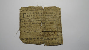 1760 Five Shillings North Carolina NC Colonial Currency Note Bill! RARE 5s!