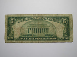 $5 1929 Boston Massachusetts National Currency Note Federal Reserve Bank Note