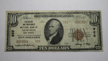 Load image into Gallery viewer, $10 1929 Newton New Jersey NJ National Currency Bank Note Bill! Ch. #925 RARE