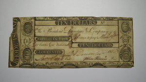 $10 1806 Gloucester Rhode Island RI Obsolete Currency Bank Note Bill Farmers Ex.