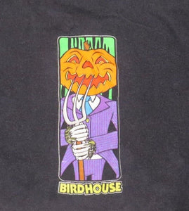 Used Vintage Early Late 90's Steve Berra Pumpkin Man Birdhouse Skateboards Shirt