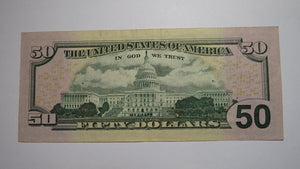 $50 2004 Radar Serial Number Federal Reserve Currency Bank Note Bill Very Fine