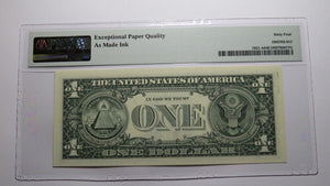 $1 1995 Radar Serial Number Federal Reserve Currency Bank Note Bill PMG UNC64EPQ