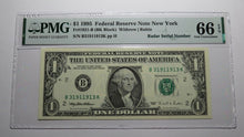 Load image into Gallery viewer, $1 1995 Radar Serial Number Federal Reserve Currency Bank Note Bill PMG UNC66EPQ