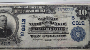$10 1902 Hereford Texas TX National Currency Bank Note Bill Ch. #6812 VF30 PMG