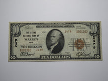 Load image into Gallery viewer, $10 1929 Warren Ohio OH National Currency Bank Note Bill Charter #2479 Very Fine