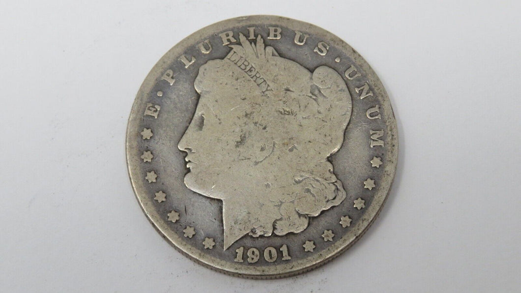 $1 1901-S Morgan Silver Dollar!  90% Circulated US Silver Coin Semi Key Date