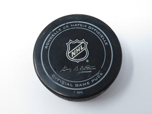 2014-15 Columbus Blue Jackets NHL Game Used Hockey Puck All Star Logo