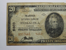 Load image into Gallery viewer, $20 1929 Pensacola Florida FL National Currency Bank Note Bill! Ch. #5603 RARE