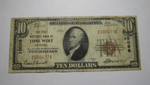 Load image into Gallery viewer, $10 1929 Lone Wolf Oklahoma OK National Currency Bank Note Bill Ch. #10096 RARE!