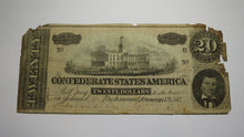 Load image into Gallery viewer, $20 1864 Richmond Virginia VA Confederate Currency Bank Note Bill RARE T67