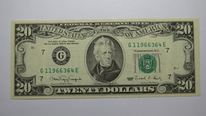$20 1990 Partial Face to Back Offset Error Federal Reserve Bank Note Bill UNC+