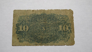 1863 $.10 Fourth Issue Fractional Currency Obsolete Bank Note Bill! 4th RARE