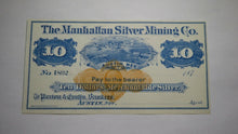 Load image into Gallery viewer, $10 187_ Austin Nevada NV Manhattan Silver Mining Company Remainder Uncirculated