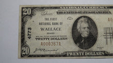 Load image into Gallery viewer, $20 1929 Wallace Idaho ID National Currency Bank Note Bill Charter #4773 RARE