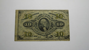 1863 $.10 Second Issue Fractional Currency Obsolete Bank Note Bill! 2nd RARE!!